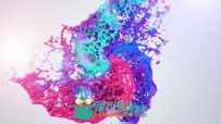 超炫彩色液体Logo演绎动画AE模板
