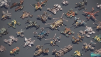 300组科幻飞行器车辆飞船Unreal Engine游戏素材资源