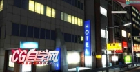 多边形Unity夜晚城市3D模型 City Night