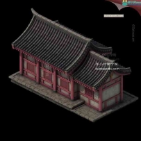 古代瓦房建筑3D模型