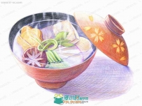 日式各种手绘美食彩图原画插画