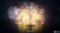 2024新年快乐节日烟花庆祝庆典动画AE模板