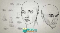 《PS角色面部绘制视频教程》Digital-Tutors Drawing Facial Features