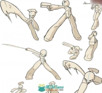 小森林动漫设计超炫可爱动态大图集基本姿势篇原画插画