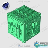 Poly Greeble未来科幻风格建模C4D插件V1.3版