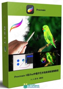 Procreate 5在iPad中数字艺术绘画训练视频教程