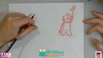 2D传统角色动画纸张绘制运动形态视频教程