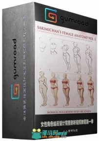 女性角色绘画设计完整剖析视频教程第一季 Gumroad Female Anatomy Vol 1 by sakimi...