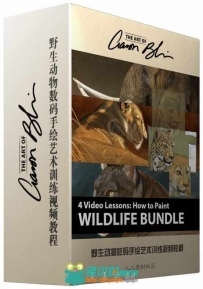 野生动物数码手绘艺术训练视频教程 CreatureArtTeacher Wildlife Painting Bundle ...