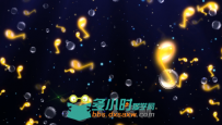 可爱音符星光气泡儿童背景唯美婚礼婚庆led大屏幕高清视频素材