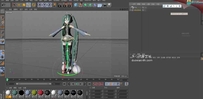 黑色初音3D模型3DS+FBX+OBJ带骨骼