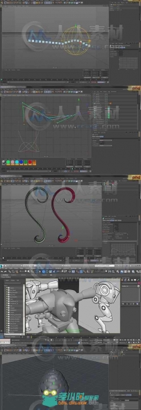 C4D高级可视化训练视频教程 FXPHD C4D214 Math By Arrows Procedural Organic Grow...