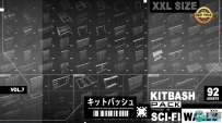 92个科幻风格墙壁3D模型合集