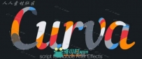 有趣的文字路径动画手写效果AE脚本 Videohive Curva Script