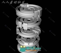 物体分解拆散动画C4D工程源文件