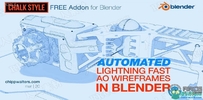 Chalk Style Wireframe粉笔线框草图Blender插件V1.0.13版