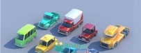8个玩具汽车3D模型，包含MAX/FBX/OBJ格式，包含贴图