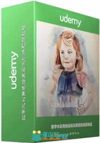 数字水彩角色绘画实例训练视频教程 Udemy Learn Digital Painting From Scratch Wi...