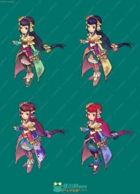 桃花源记角色原画设定资料psd素材原画插画