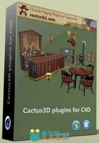 Cactus3D Complete角色骨骼控制C4D插件 Cactus3D Complete for Cinema4D R15-R16 M...