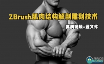 ZBrush健美运动员肌肉结构解剖雕刻技术视频教程