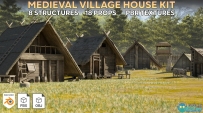 村庄房屋乡村小屋游戏资产3D模型