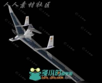 超帅气炫酷C4D高科技长飞机模型