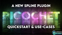 RocketLasso Ricochet样条线生长反弹特效C4D插件v1.0版