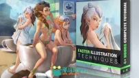 卡通小美女插画绘画综合训练视频教程 CUBEBRUSH FASTER ILLUSTRATION TECHNIQUES