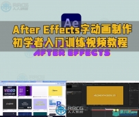 After Effects文字动画制作初学者入门训练视频教程