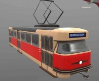 早期的有轨电车挂车 次世代汽车3D模型