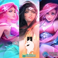 Rossdraws画师神奇女侠爱丽儿公主等角色数字绘画视频教程