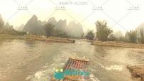 桂林阳溯美丽山峦漓江西街旅游风景视频素材