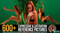 600张女性表现力艺术姿势造型高清参考图合集