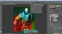 《Photoshop笔刷技巧视频教程》video2brain Photoshop Special Brushes German