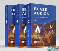 Blaze彩色火焰生成器Blender插件V2.0版