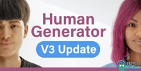 Human Generator人物角色生成器Blender插件V3.0版