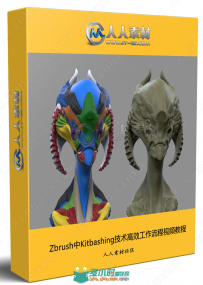 Zbrush中Kitbashing技术高效工作流程视频教程