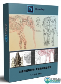 大象绘画解剖学系列教程第二季: 史前物种概念研究
