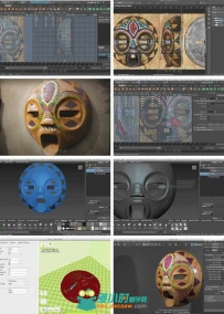 Maya与Mudbox部落面具3D打印实例制作视频教程 Digital-Tutors Creating an African...