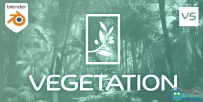 Tree Vegetation Pro树木和植物模型动画库Blender插件V5版