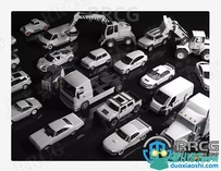 低聚可破坏汽车3D交通工具Unity游戏素材资源
