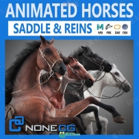 超逼真马匹骏马造型动画高精度3D模型V3版