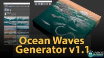 Ocean Waves Generator自动创建海浪3dsMax脚本V1.1版