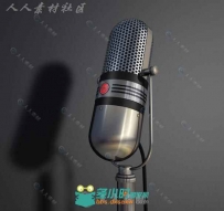 时尚3D麦克风模型 Microphone C4D模型合辑