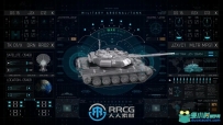 50组军用坦克HUD平视显示元素创意动画AE模板