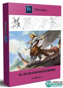 狐人战士数字绘画实例训练视频教程