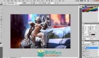 无极黑女警察绘画psd源文件