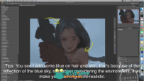 Aeolian 插画艺术家射手女头像CG全流程