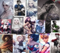 最新Artgerm 15部高清原速原插画绘画流程